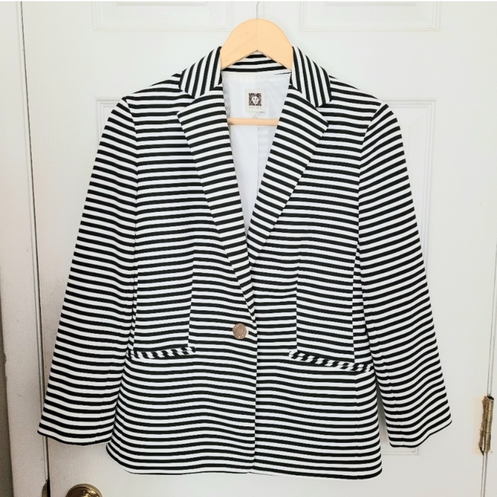 EUC Anne Klein Striped Blazer S